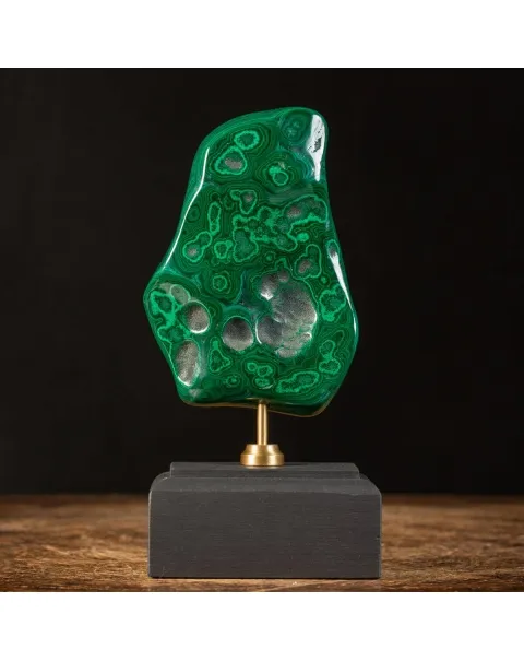 Malachite Prima Scelta Montata su Base
