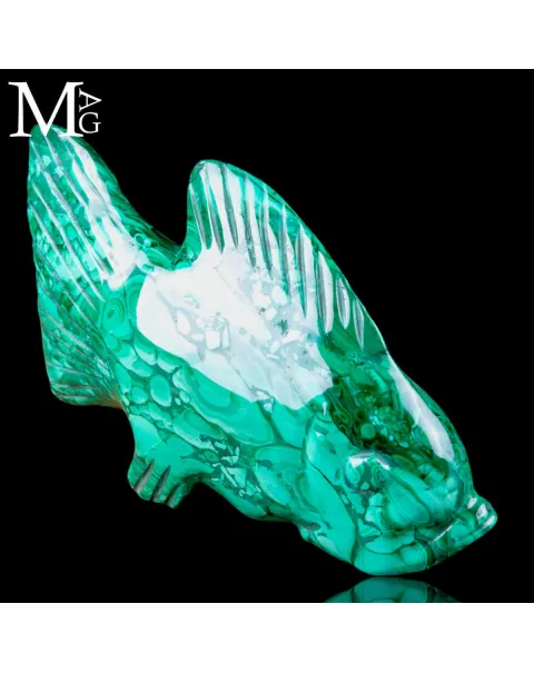 Scultura in Malachite – Pesce Tropicale.