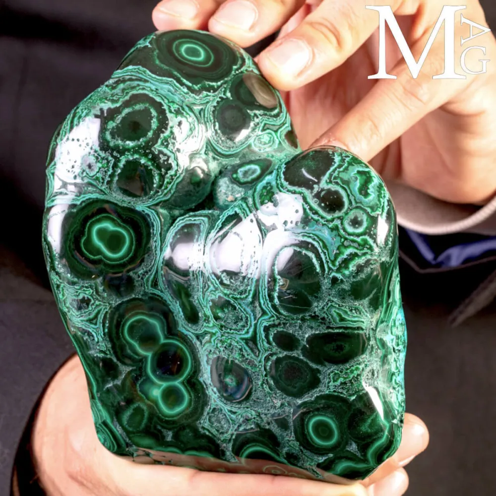 Malachite botroidale – Scultura naturale in forma libera