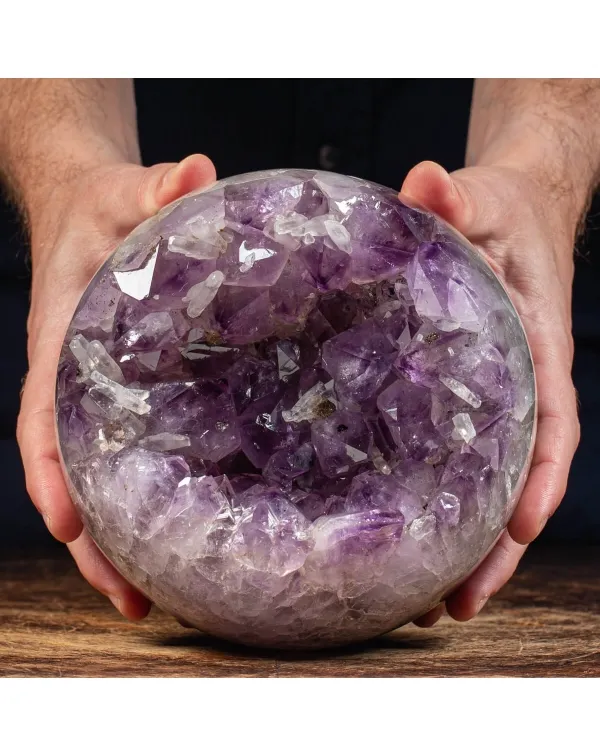 Sfera in Quarzo e Ametista