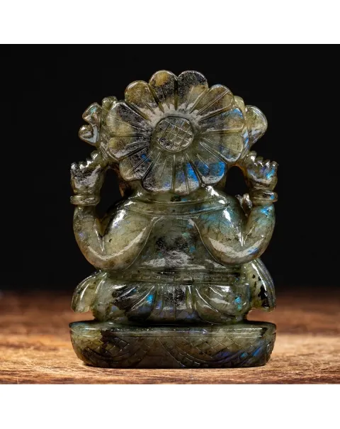 Statua Ganesh Labradorite (660g)