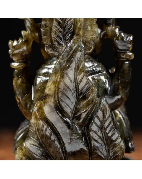 Statua Ganesh Labradorite (1240g)
