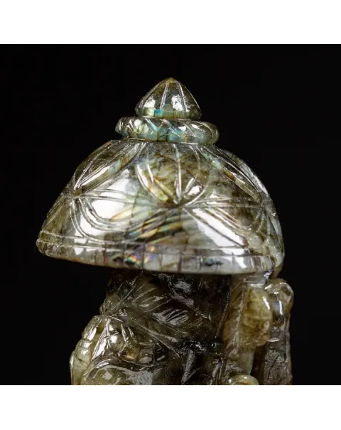 Statua Ganesh Labradorite (1240g)
