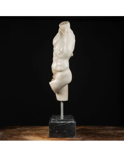 Scultura Torso Uomo in Marmo