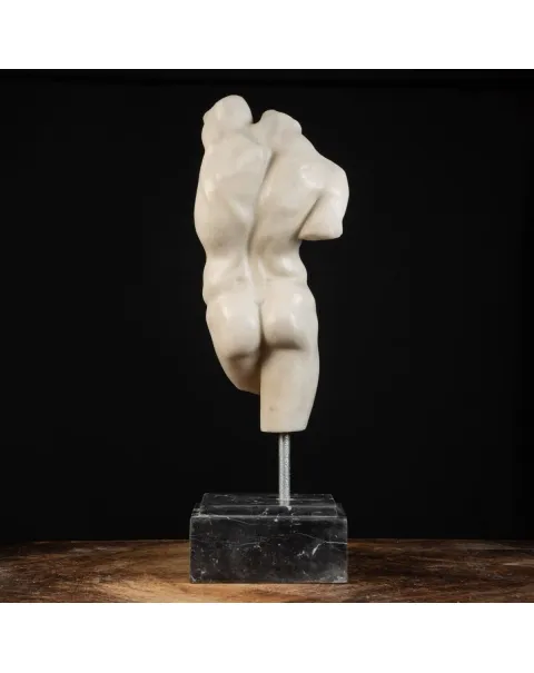 Scultura Torso Uomo in Marmo