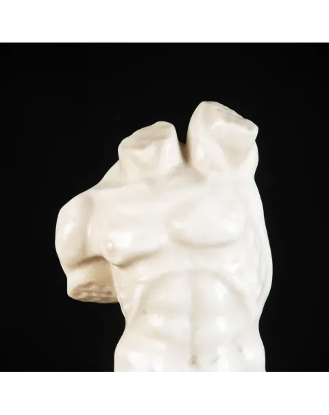 Scultura Torso Uomo in Marmo
