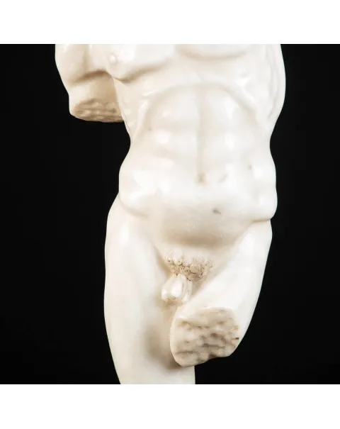 Scultura Torso Uomo in Marmo