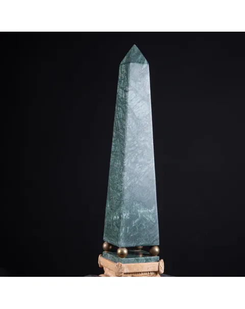 Sculture in pregiato marmo italiano - Rinoceronti con obelischi