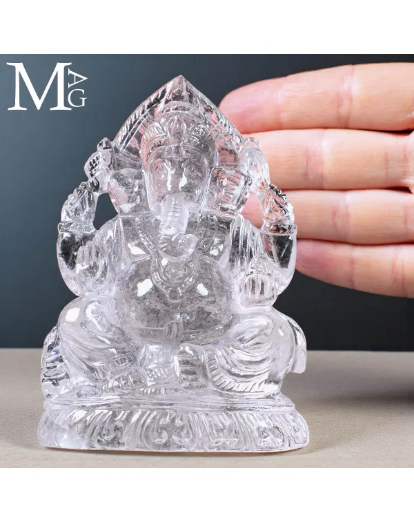 Lord Ganesh – Scultura in cristallo di quarzo de...