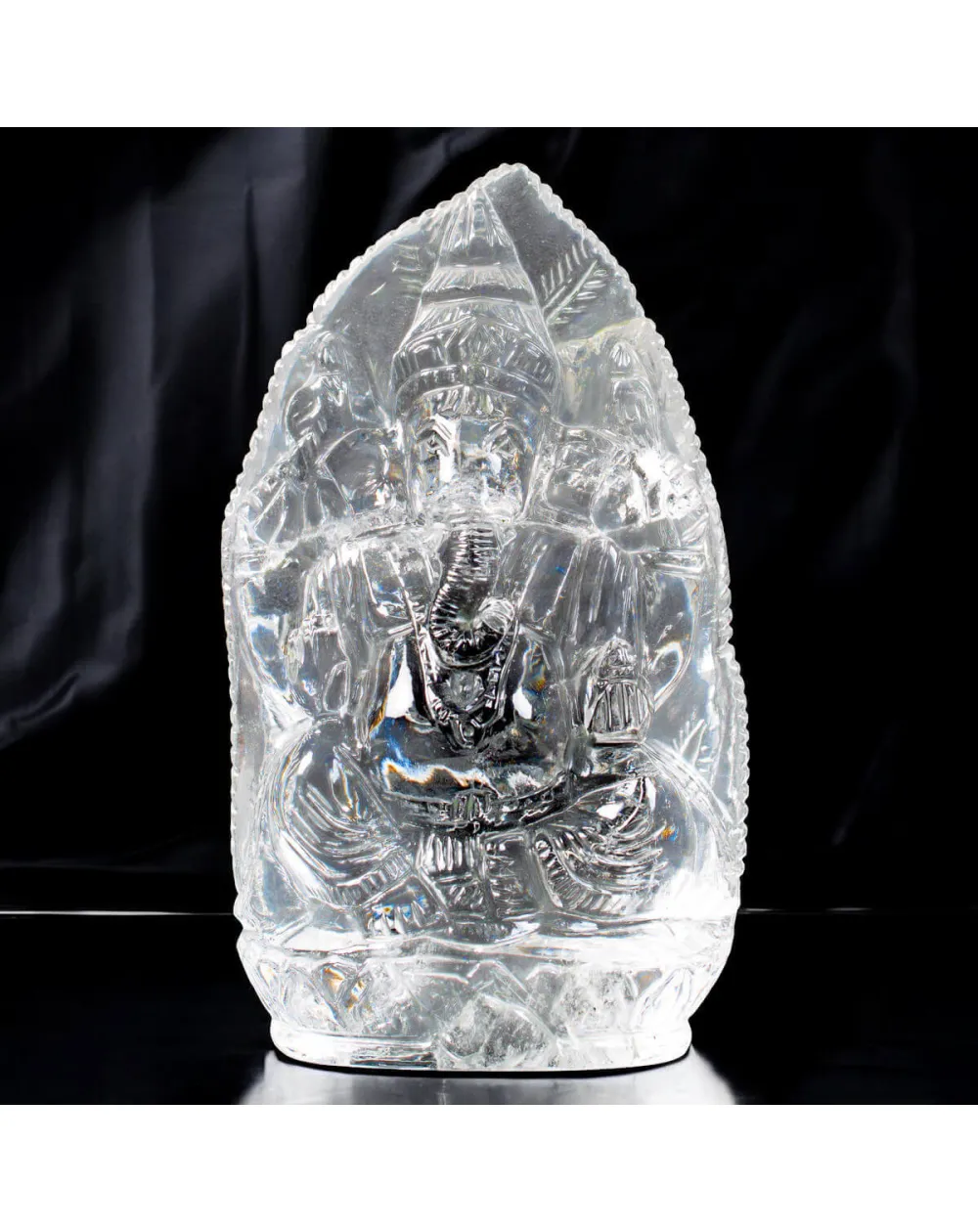 Scultura Lord Ganesh in Quarzo Himalayano.
