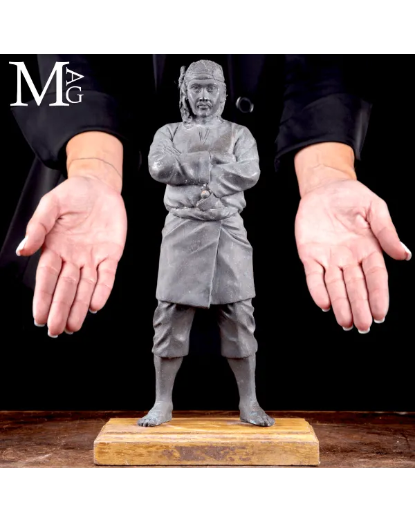 Statua in Bronzo Samurai – Okimono Giapponese.
