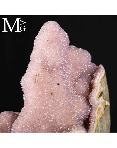 Geode di Ametista Vinaccia – Crescita Botrioidale e Microcristalli.