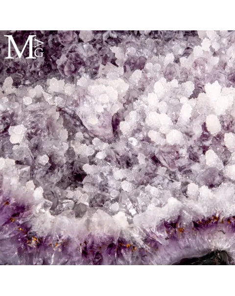 Ametista con Quarzo Microcristallino Bianco - Prima Scelta.