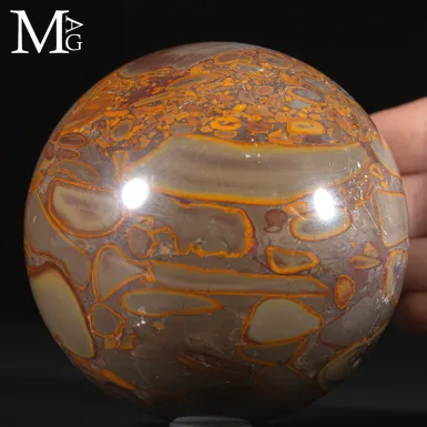 Sfera in Ajooba Fruit Jasper – Diaspro conglomer...
