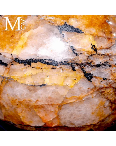Sfera Quarzo Ematoide e Pirite