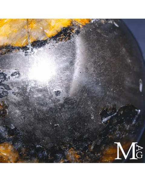 Sfera Quarzo Ematoide e Pirite