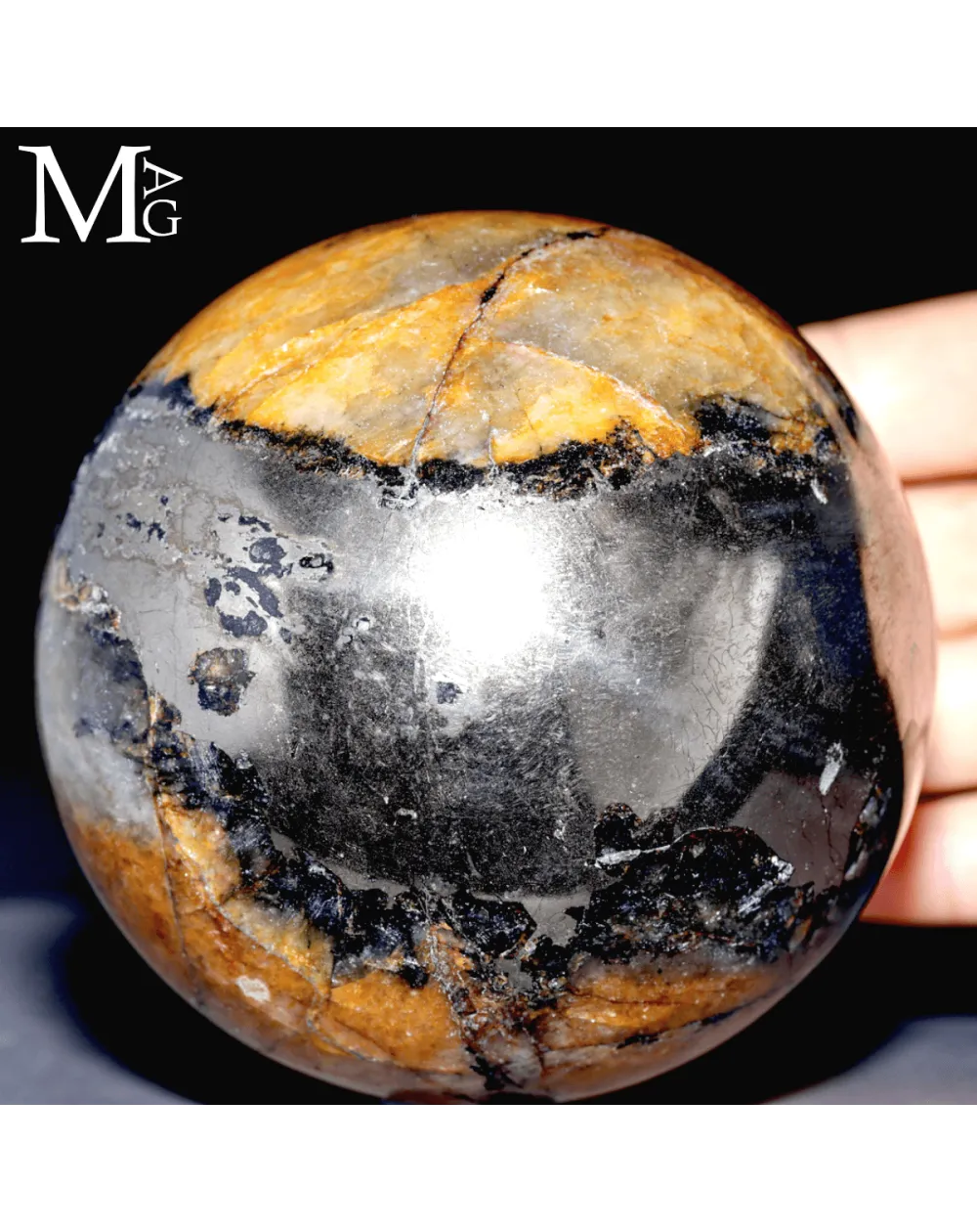 Sfera Quarzo Ematoide e Pirite