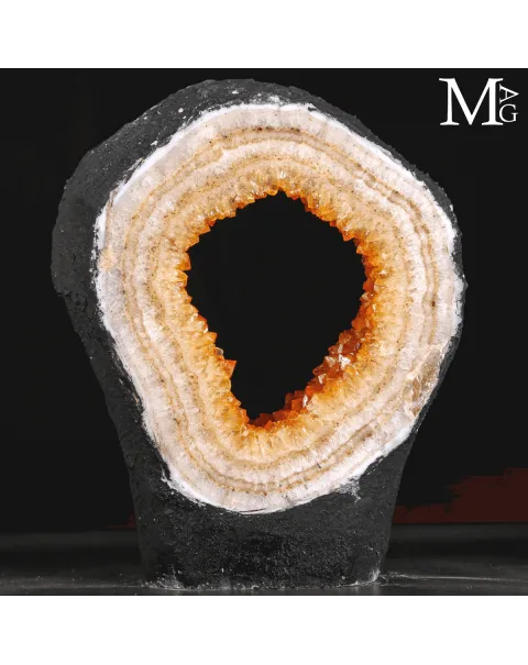 Geode di Citrino Madeira – Anello Naturale.