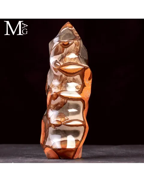 Vortice di Diaspro Policromo – Scultura Fiamma.