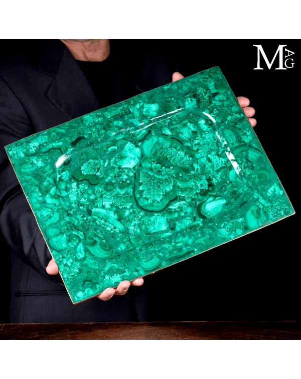 Grande vassoio in Malachite Naturale