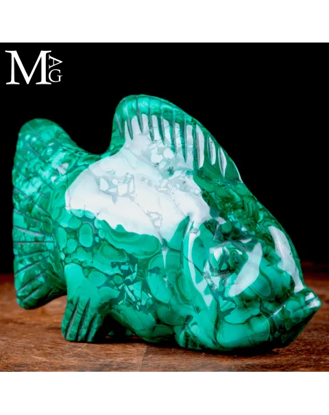 Scultura in Malachite – Pesce Tropicale.