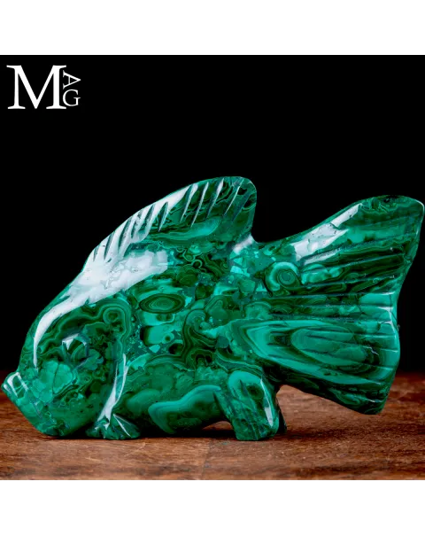 Scultura in Malachite – Pesce Tropicale.