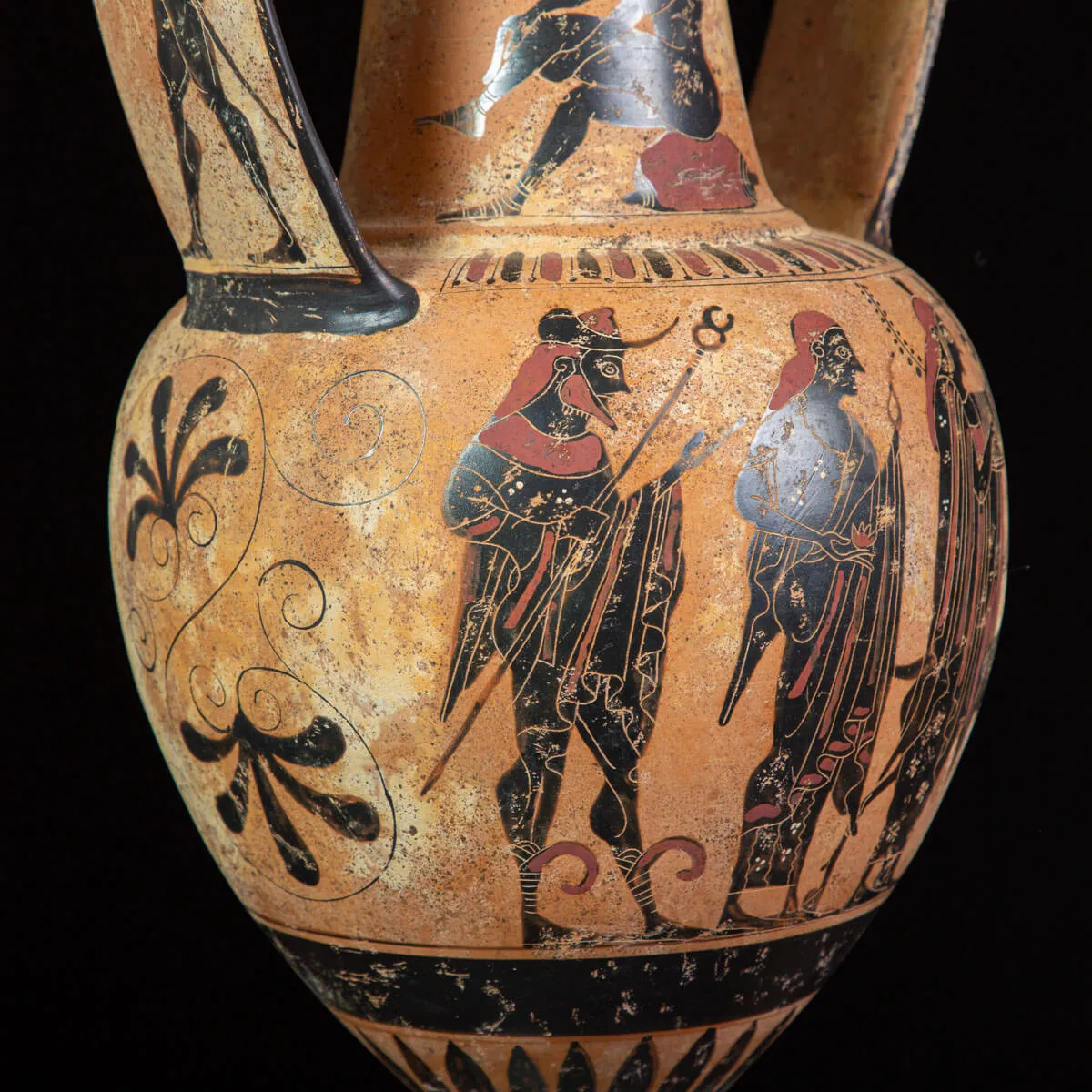 Anfora Attica a Figure Nere – Divinità e Virtù dell’Olimpo.