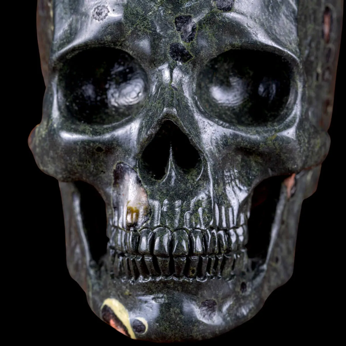 Teschio in Unakite Africana