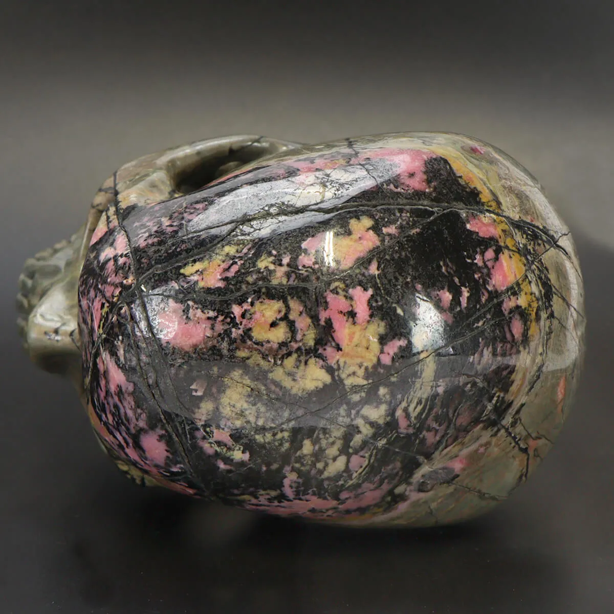 Teschio in Rodonite