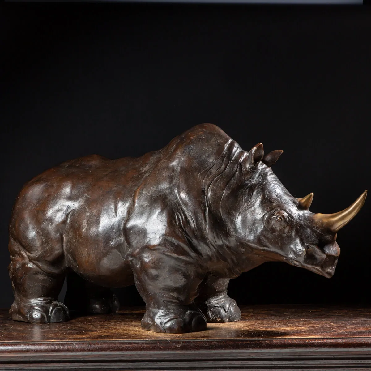 Scultura Bronzo Rinoceronte