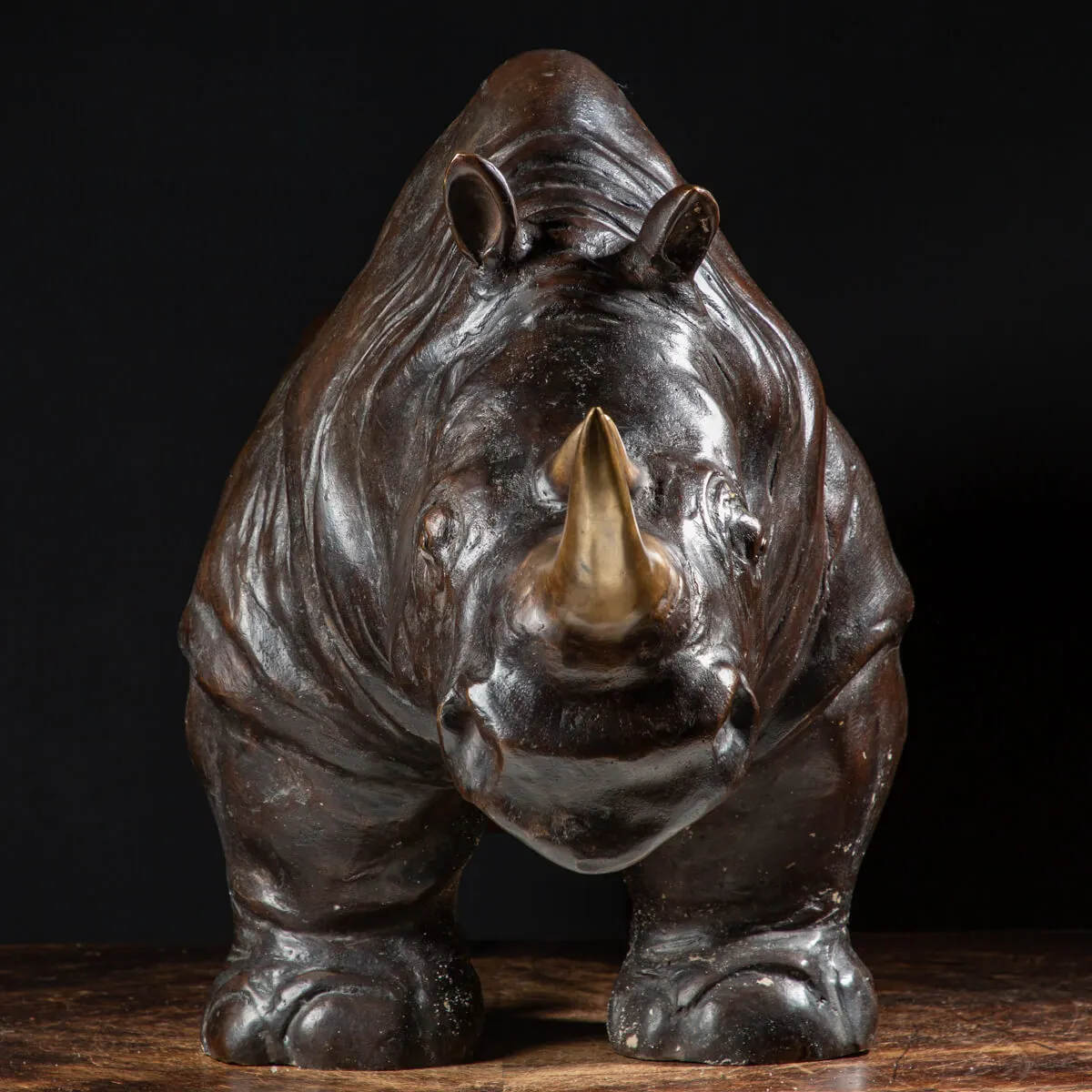 Scultura Bronzo Rinoceronte