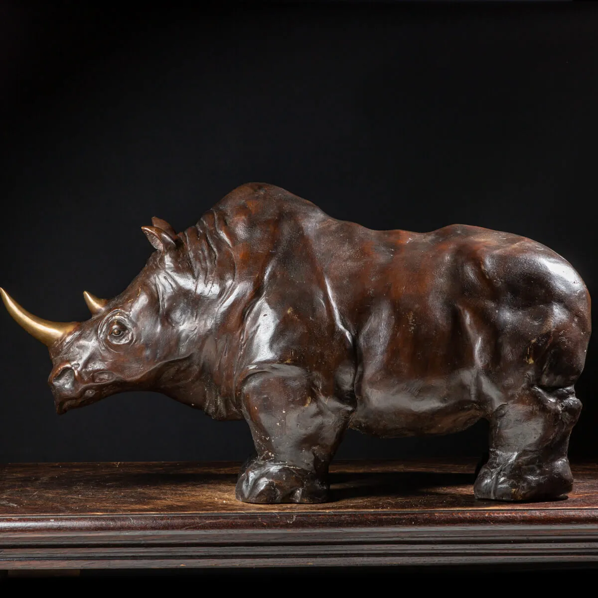 Scultura Bronzo Rinoceronte