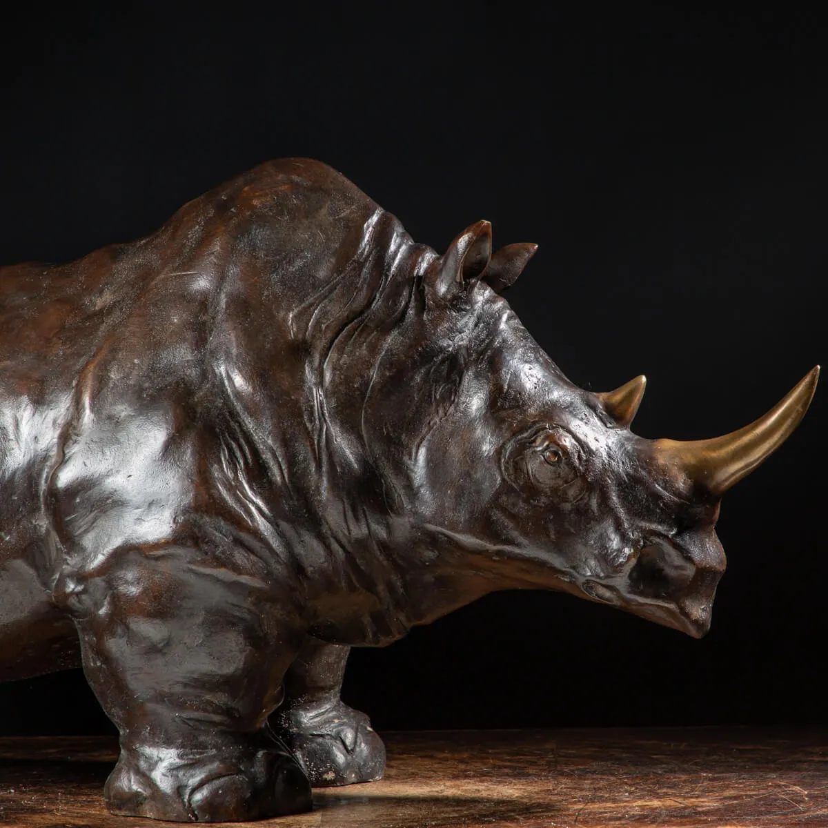 Scultura Bronzo Rinoceronte