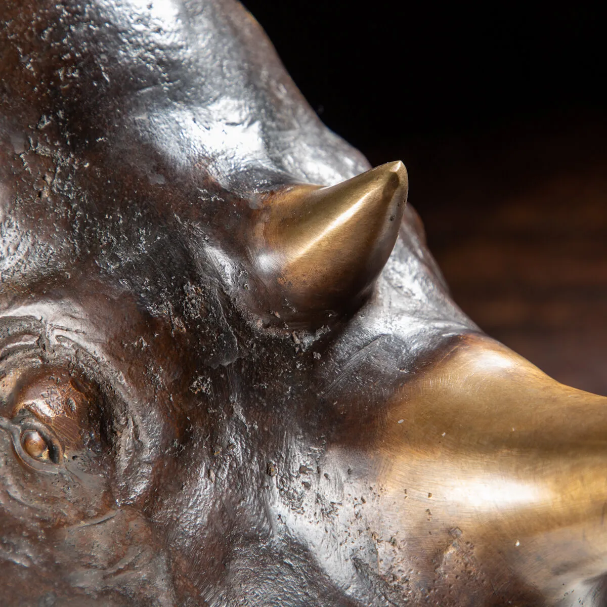 Scultura Bronzo Rinoceronte