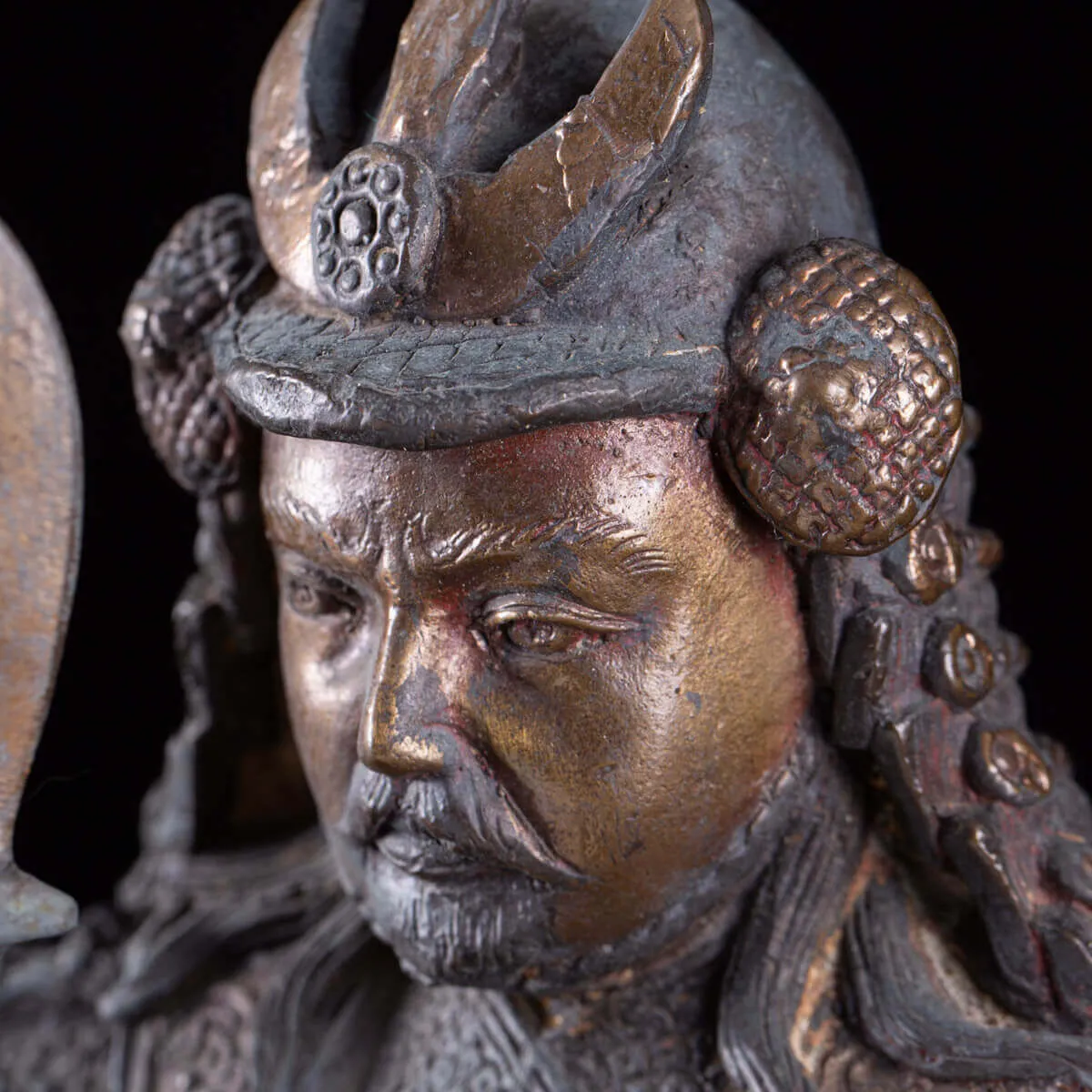 Guerriero Samurai: Statua in Bronzo Era Meiji.