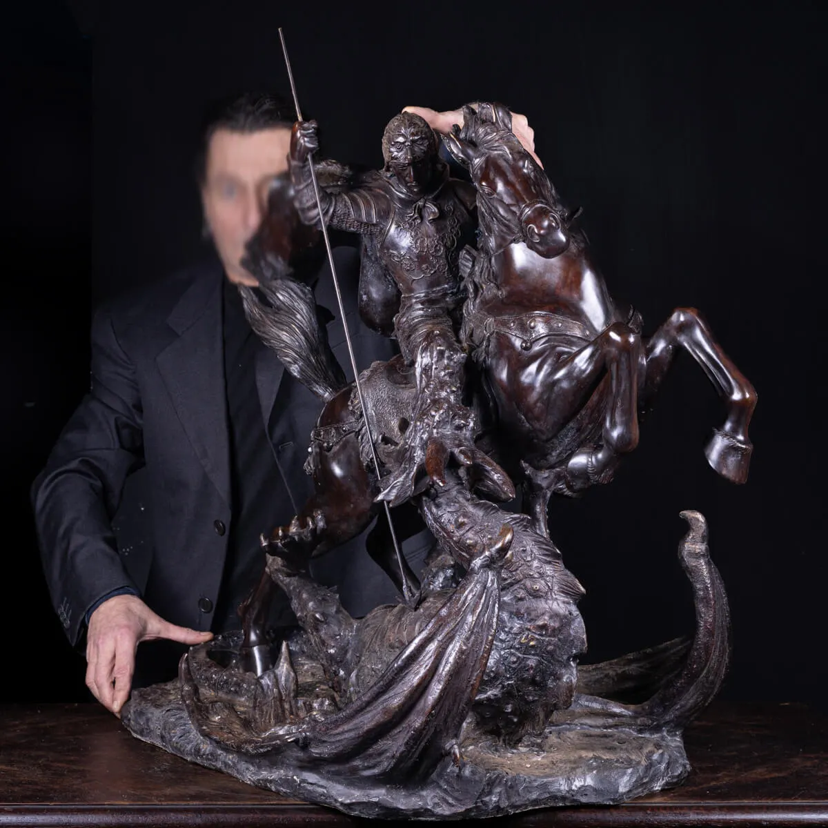 Scultura in Bronzo - San Giorgio e il Drago.