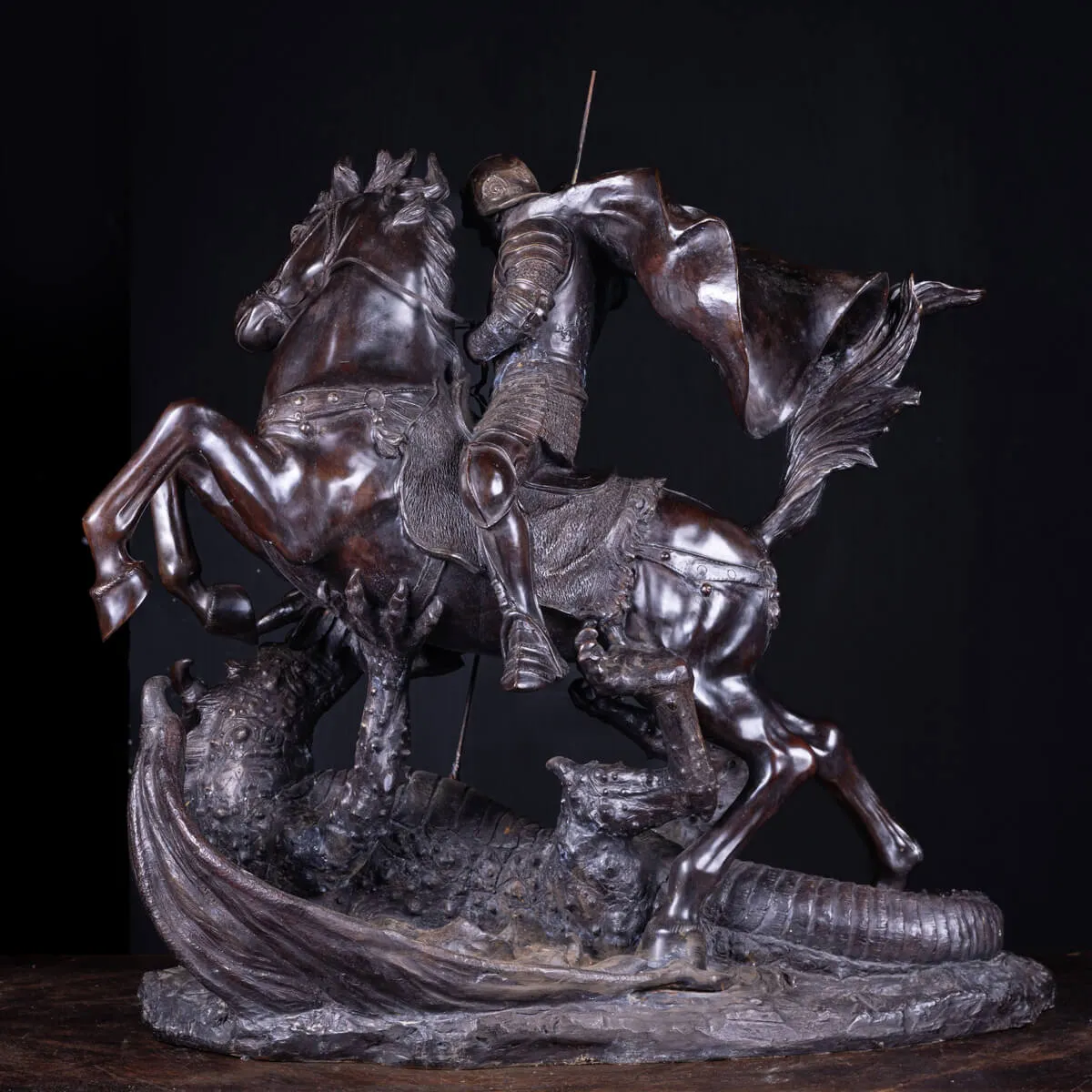 Scultura in Bronzo - San Giorgio e il Drago.
