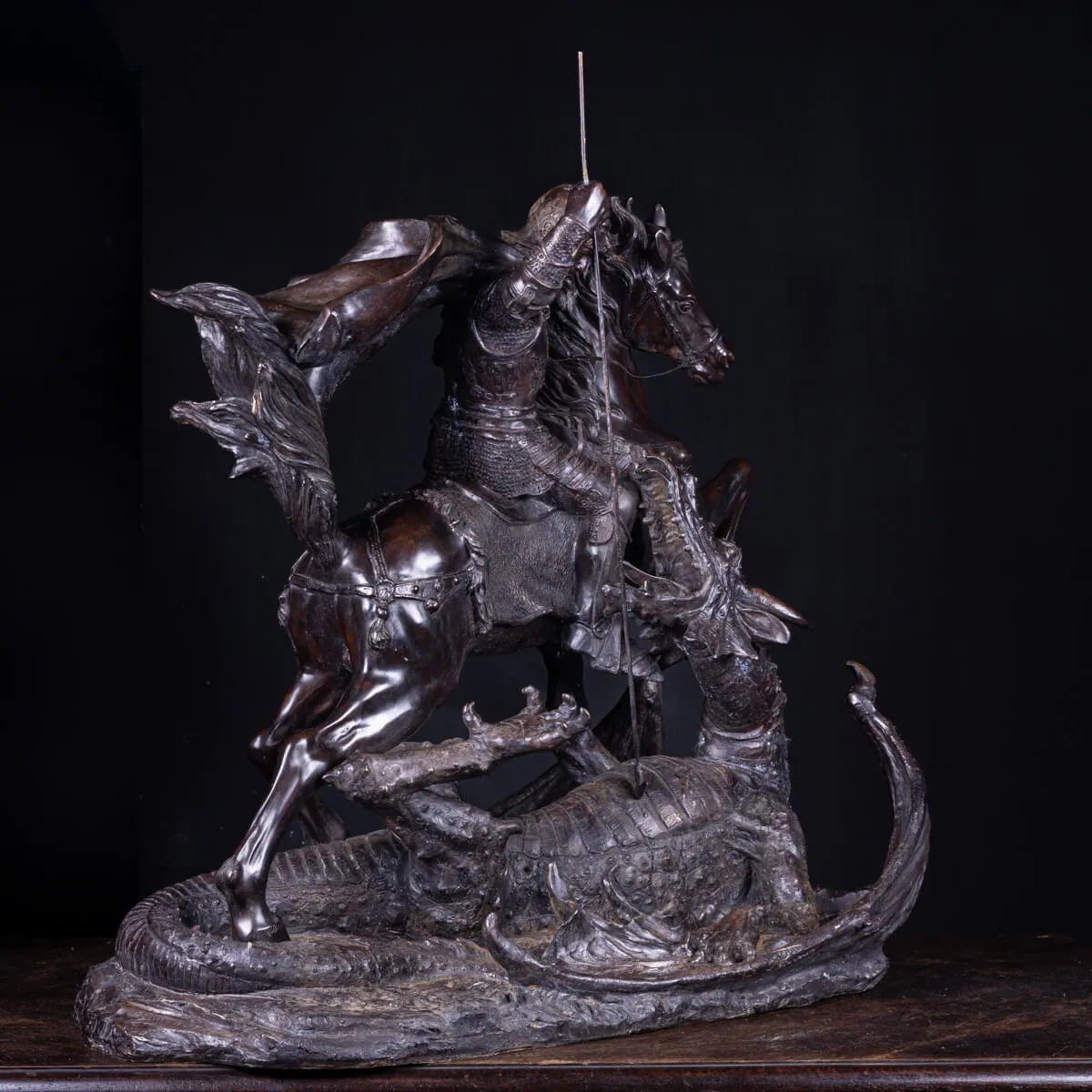 Scultura in Bronzo - San Giorgio e il Drago.