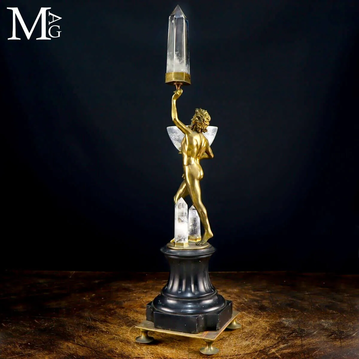 Scultura in bronzo Satiro Rituale.