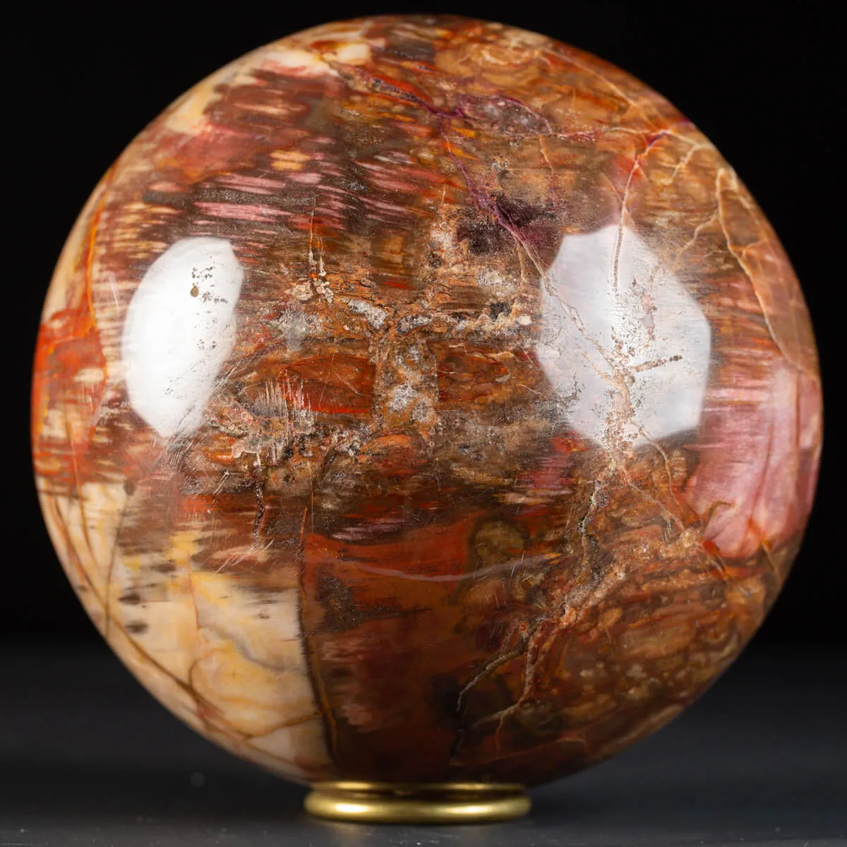 Sfera di Legno Pietrificato