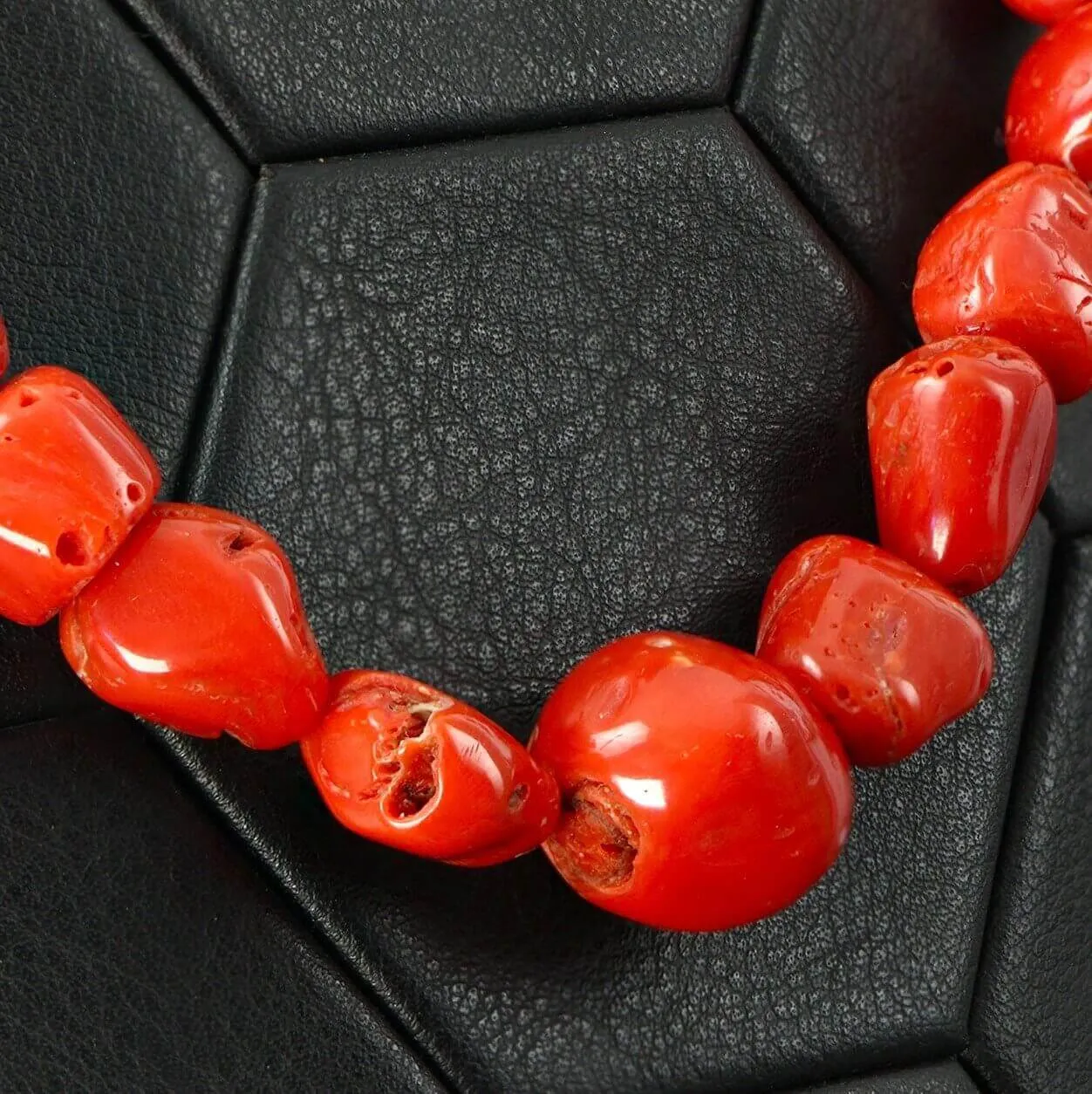 Collana in Corallo Rosso del Mediterraneo.