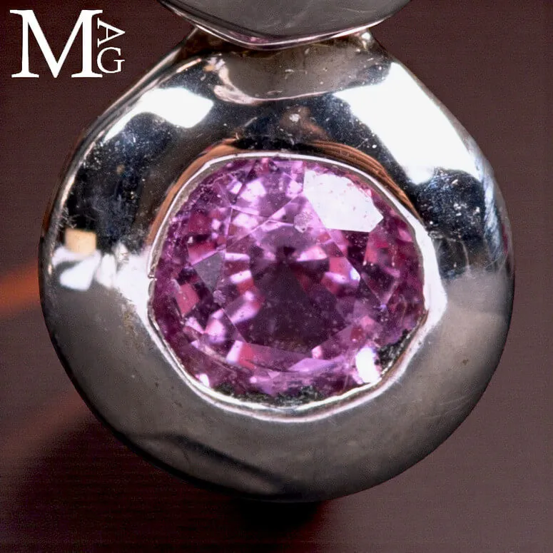 Orecchini in Argento con Opale Etiope, Diamanti, Ametiste Boliviane e Zaffiri Rosa