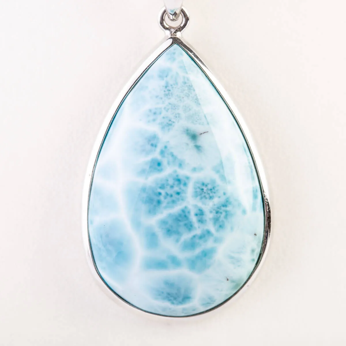 Ciondolo in Argento con Larimar, la Pietra della Tranquillità.