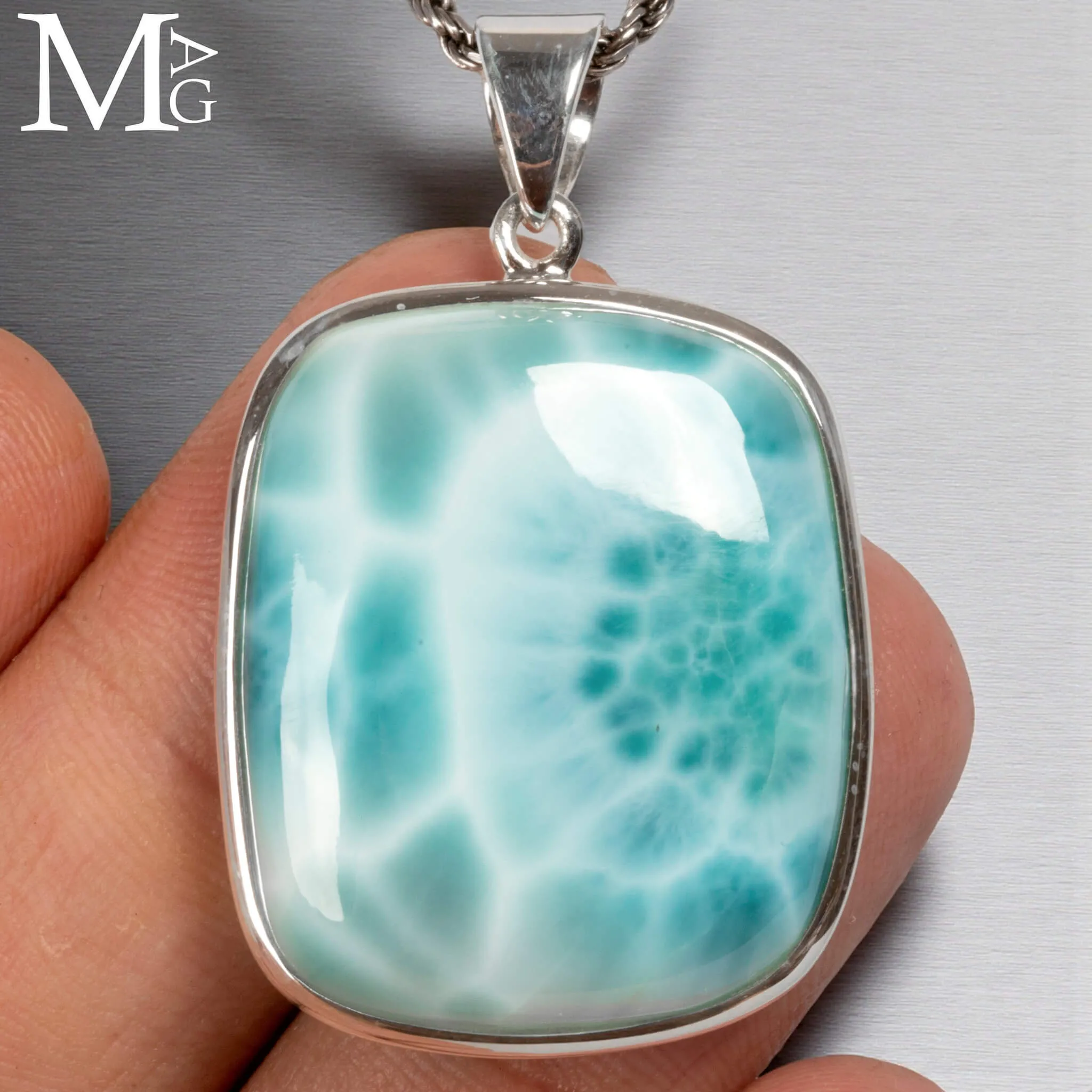 Ciondolo con Larimar – La Pietra dell’Atlantide