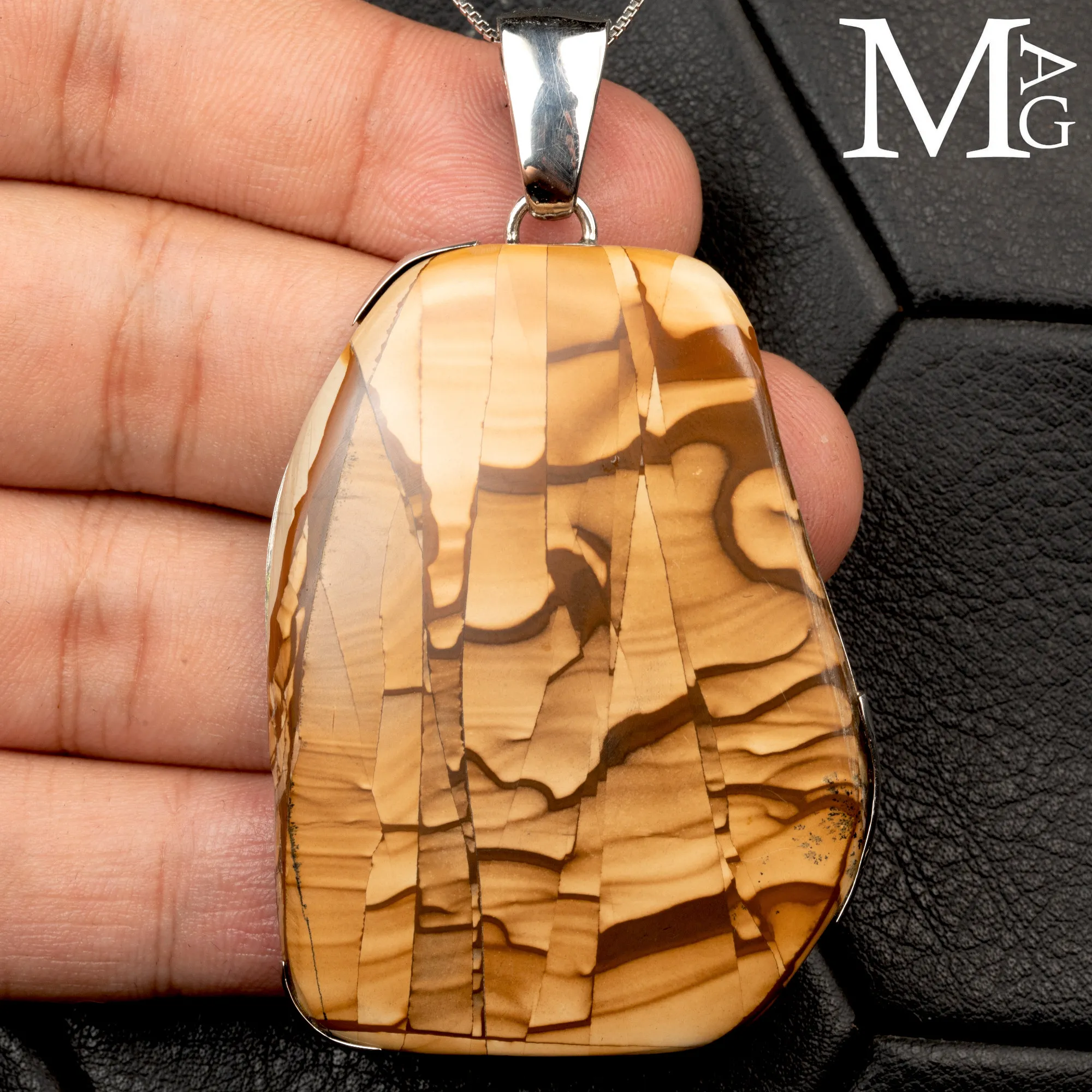 Ciondolo in Argento con Biggs Jasper – Oregon, USA