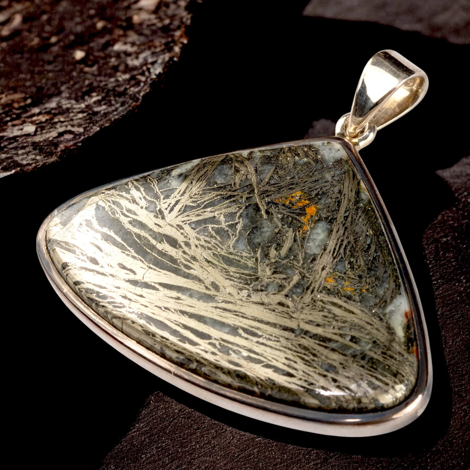 Ciondolo in Argento con Pirite di Neudorf.