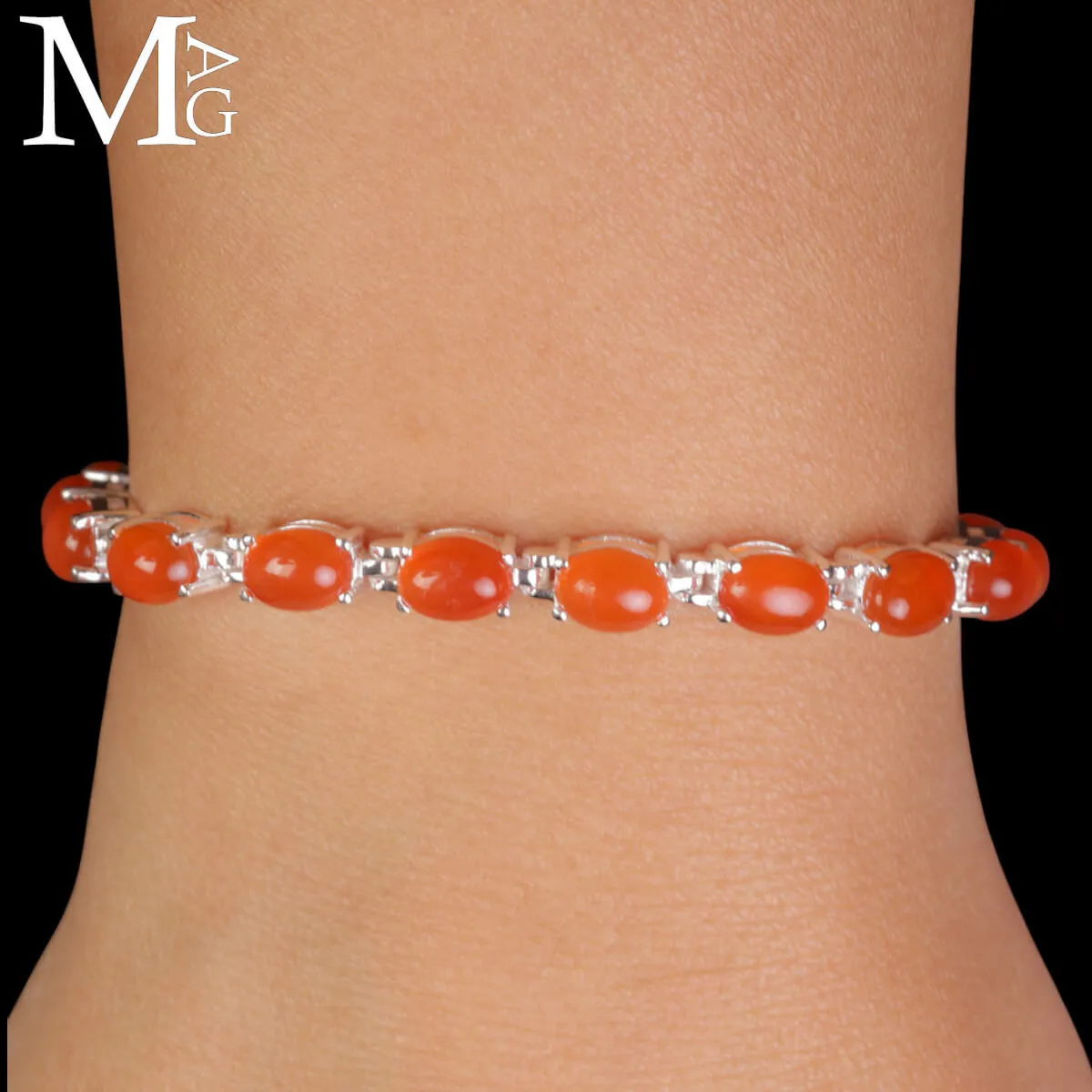 Bracciale in Argento con Corniola Naturale