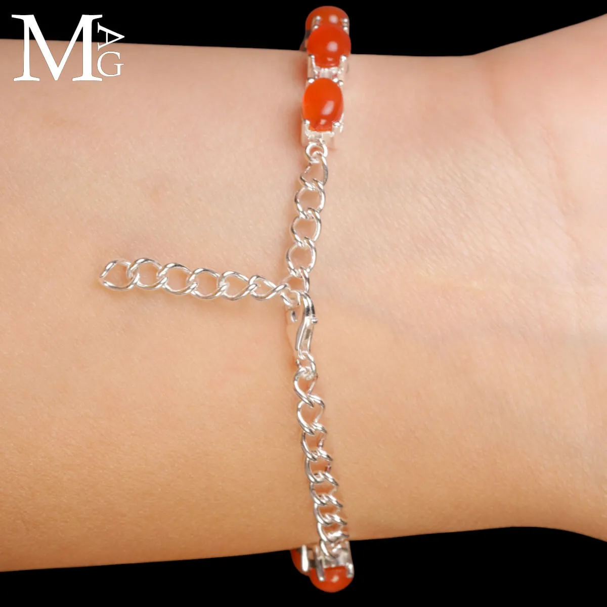 Bracciale in Argento con Corniola Naturale