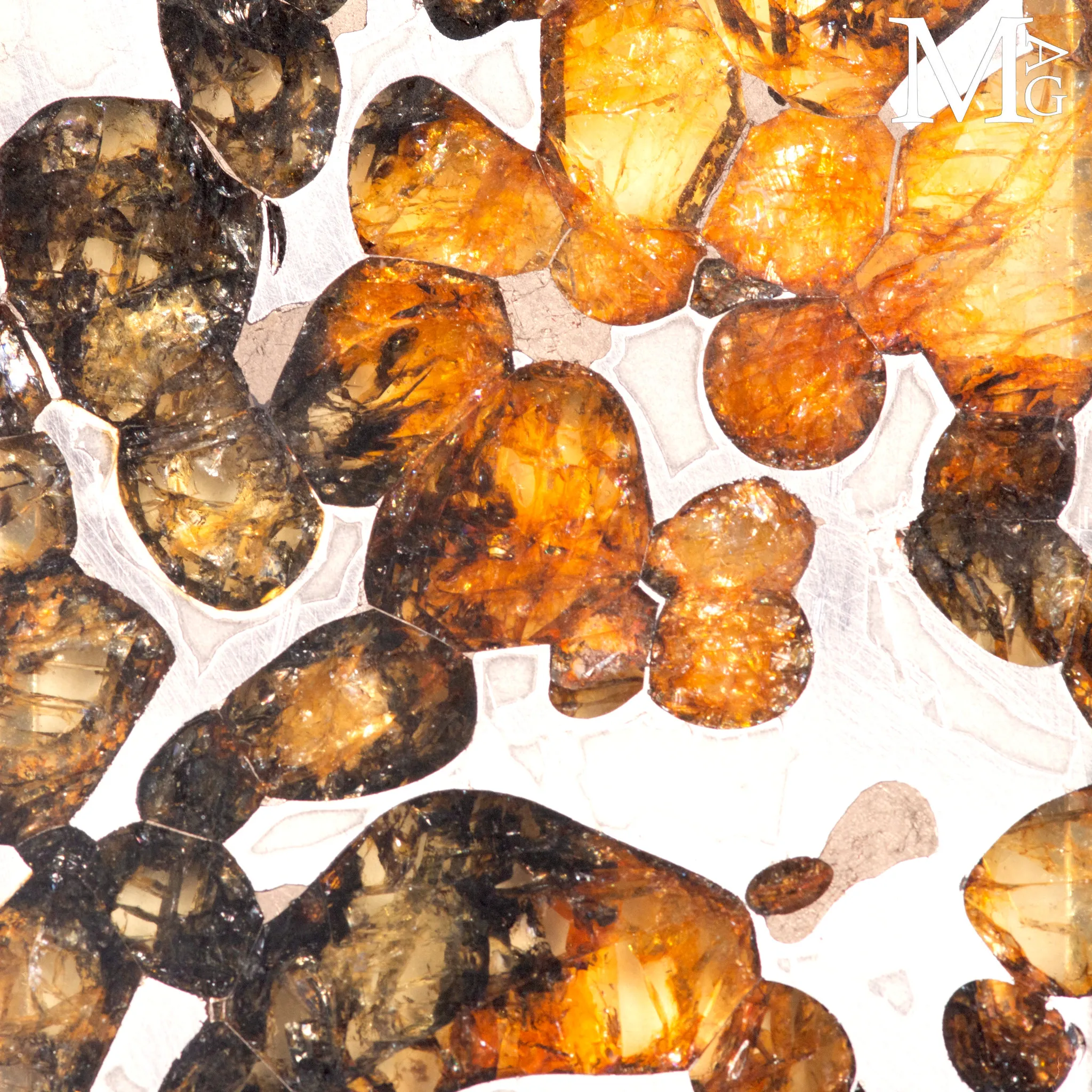 Ciondolo in Argento con Meteorite Pallassite di Fukang
