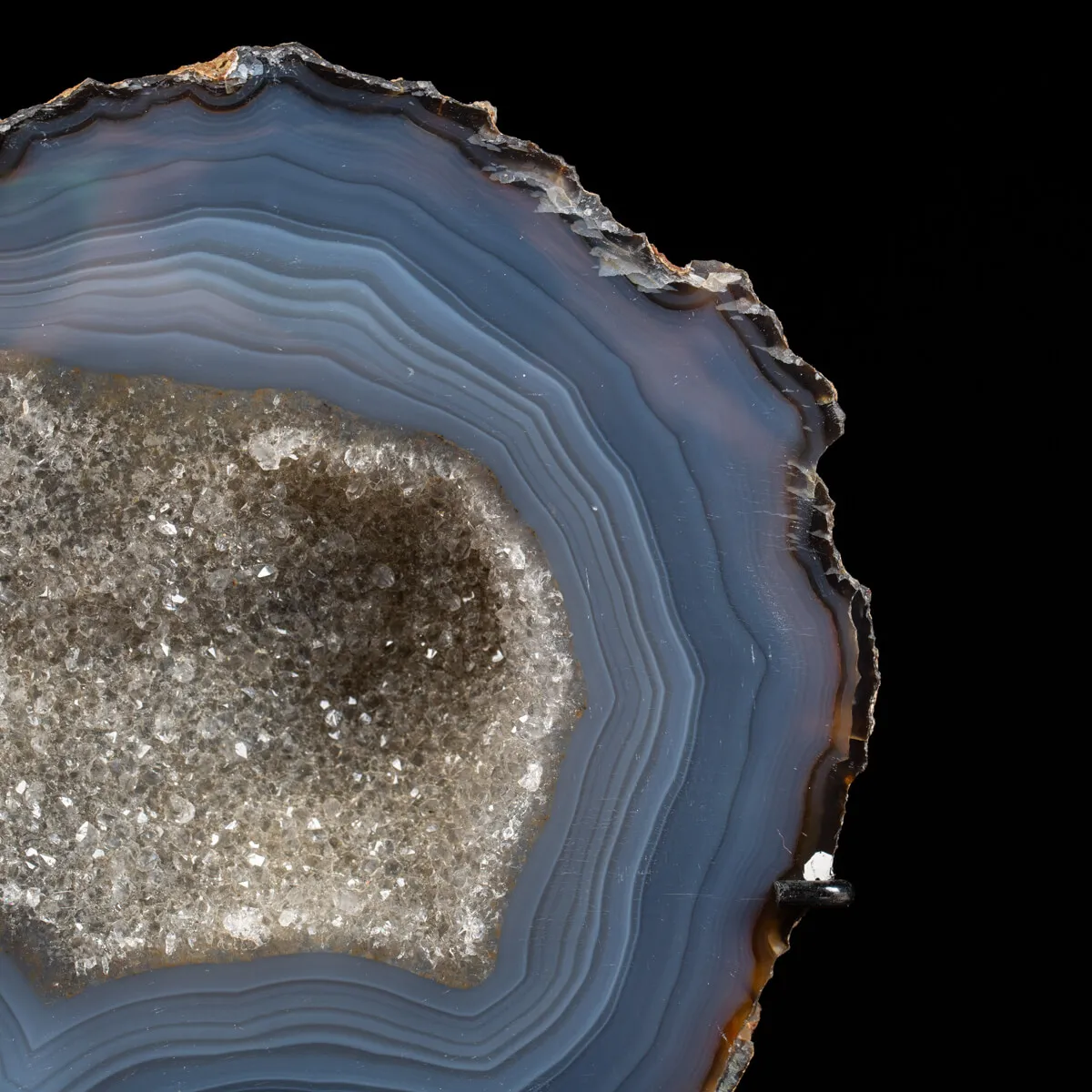 Geode Agata Sezionata su base
